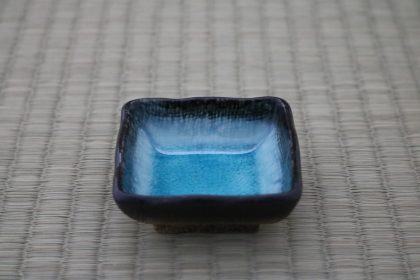 Dish (Square) -  Aizome Sky Blue - 7 x 2.5 cmh