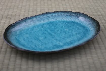 Plate - Oval - Aizome Sky Blue