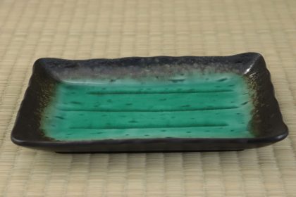 Plate - Oblong - Green - 20.5 x 13.5cm