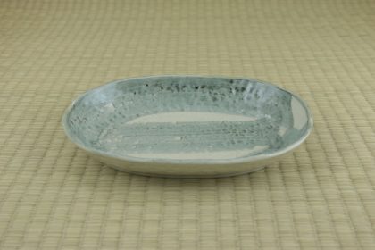 Plate - Oval - Grey Hake - 22.5 x 16cm
