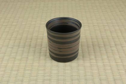 Tea Cup - Brown Line  - 7. 8 x 7.8cmh